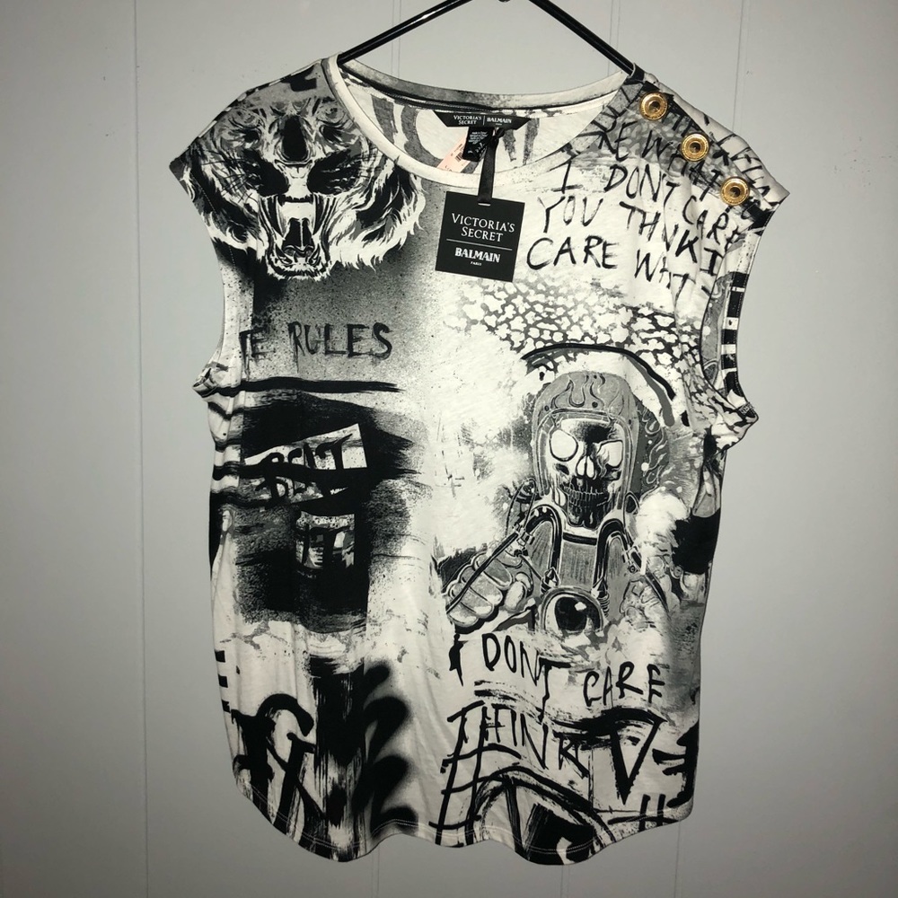 Victoria Secret x Balmain Graphic Tee